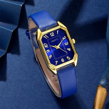 ساعات كوارتز مربعة زرقاء