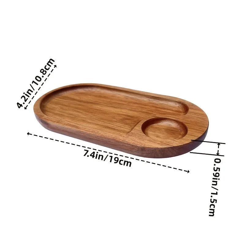 Japanese solid wood fruit plate