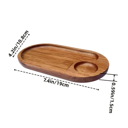 Japanese solid wood fruit plate