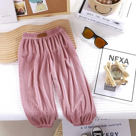 Thin Mosquito Candy Color Kids Boys Girls Baby Pants