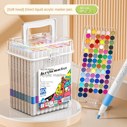 Markers Paper-friendly No Peeling Water-based 80/24 Colors