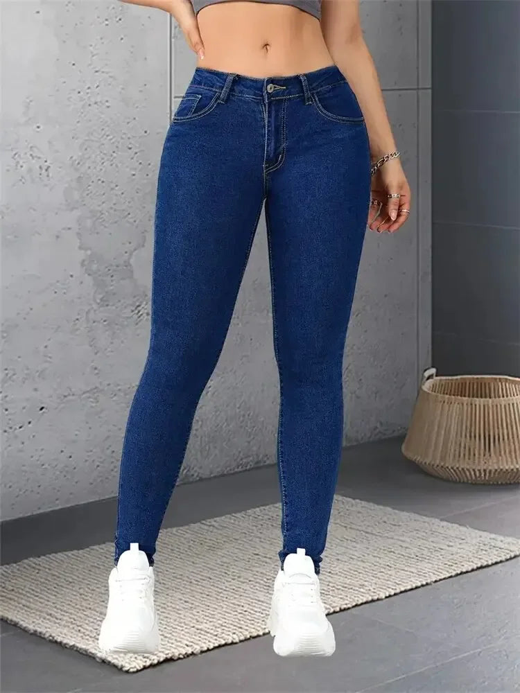 Stretch Skinny Slim Fit Straight Jeans