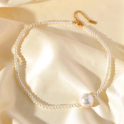 316L Stainless Steel Pearls Chain Necklace