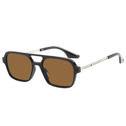 Square Small Frame Double Beam Sunglasses