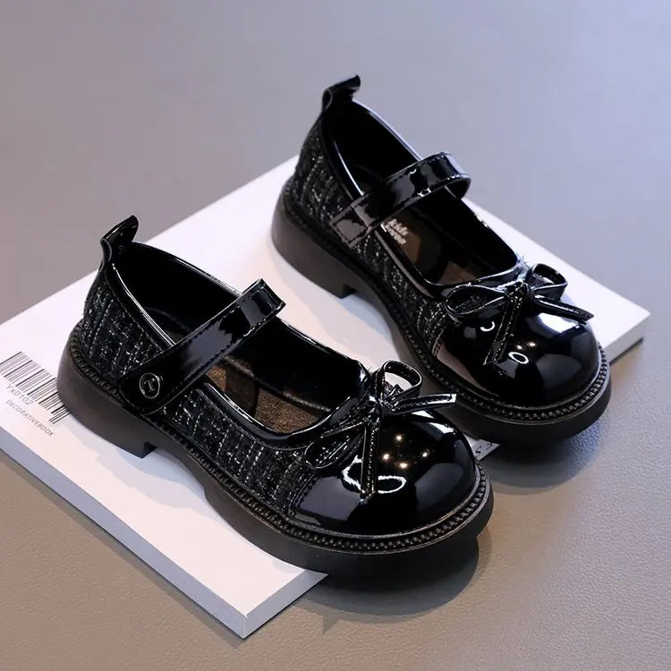 Leather Bowknot Mary Jane Shoes