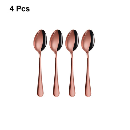 4/6/12 Pieces Gold Dessert Stirring Spoons Set