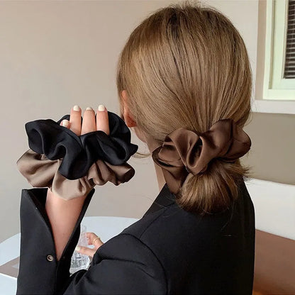 Silk Satin Scrunchies Korean Hair Band P