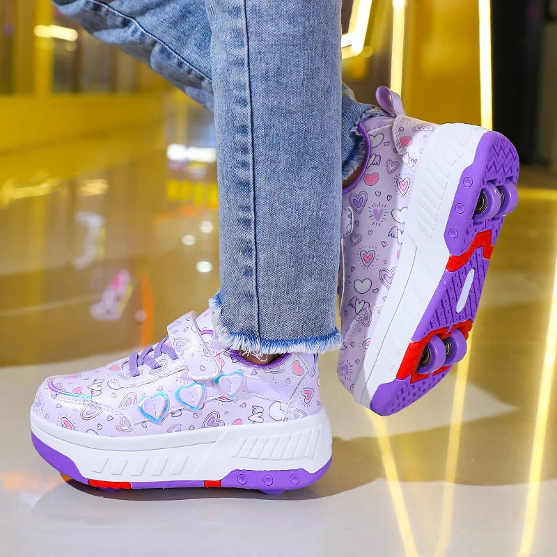 Skateboard Shoes Walking Rolling Dual-Use Sneakers