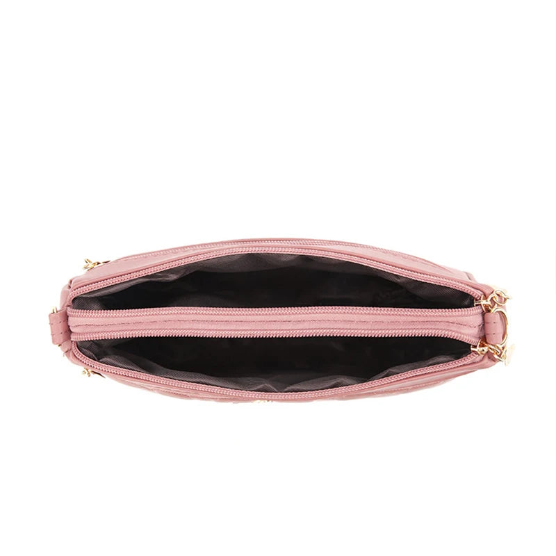 PU Leather Crossbody Large Capacity Embroidery Thread Small Handbags