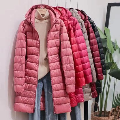 Outerwear Winter Korean Fashion Slim Remove Hooded Parka Down Jackets