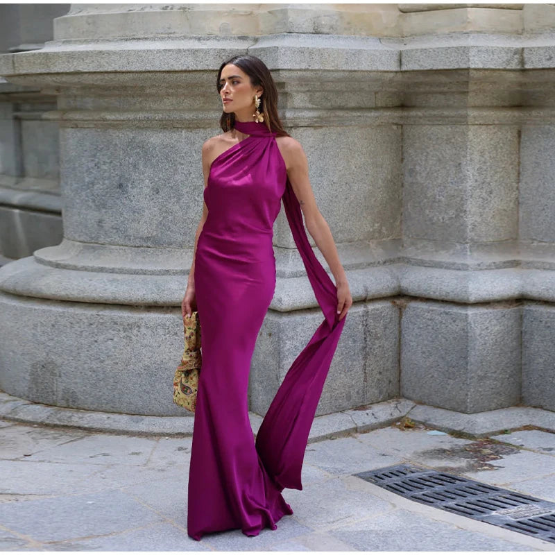 Sexy Satin Ribbon Party Dress