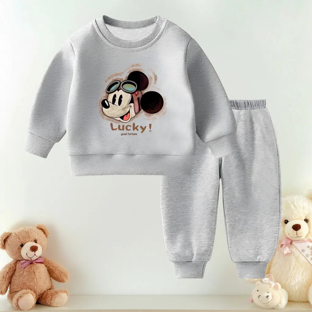 Casual Tracksuits Spring Fall O Neck Hoodies Set