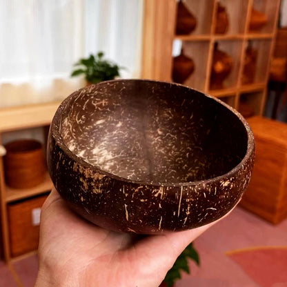 Natural Coconut Bowl Wooden Salad Ramen Bowl Set