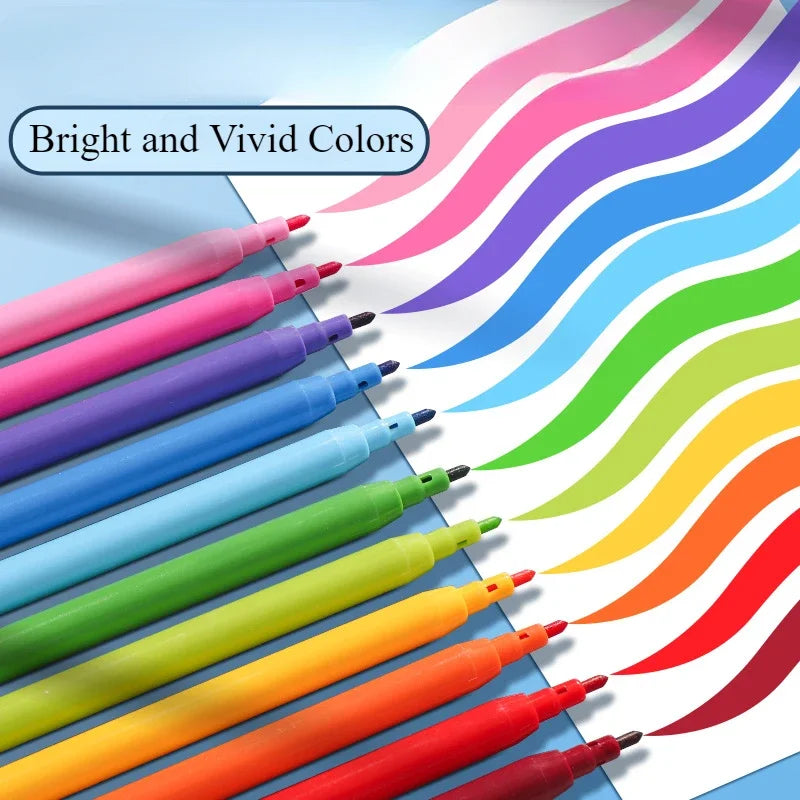 Washable Markers Set for Kids 12/24/36/48 Art Colors Drawing Pen