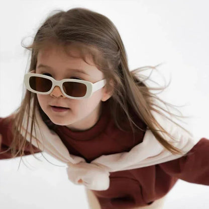 Cute Vintage Frosted Rectangle Sunglasses