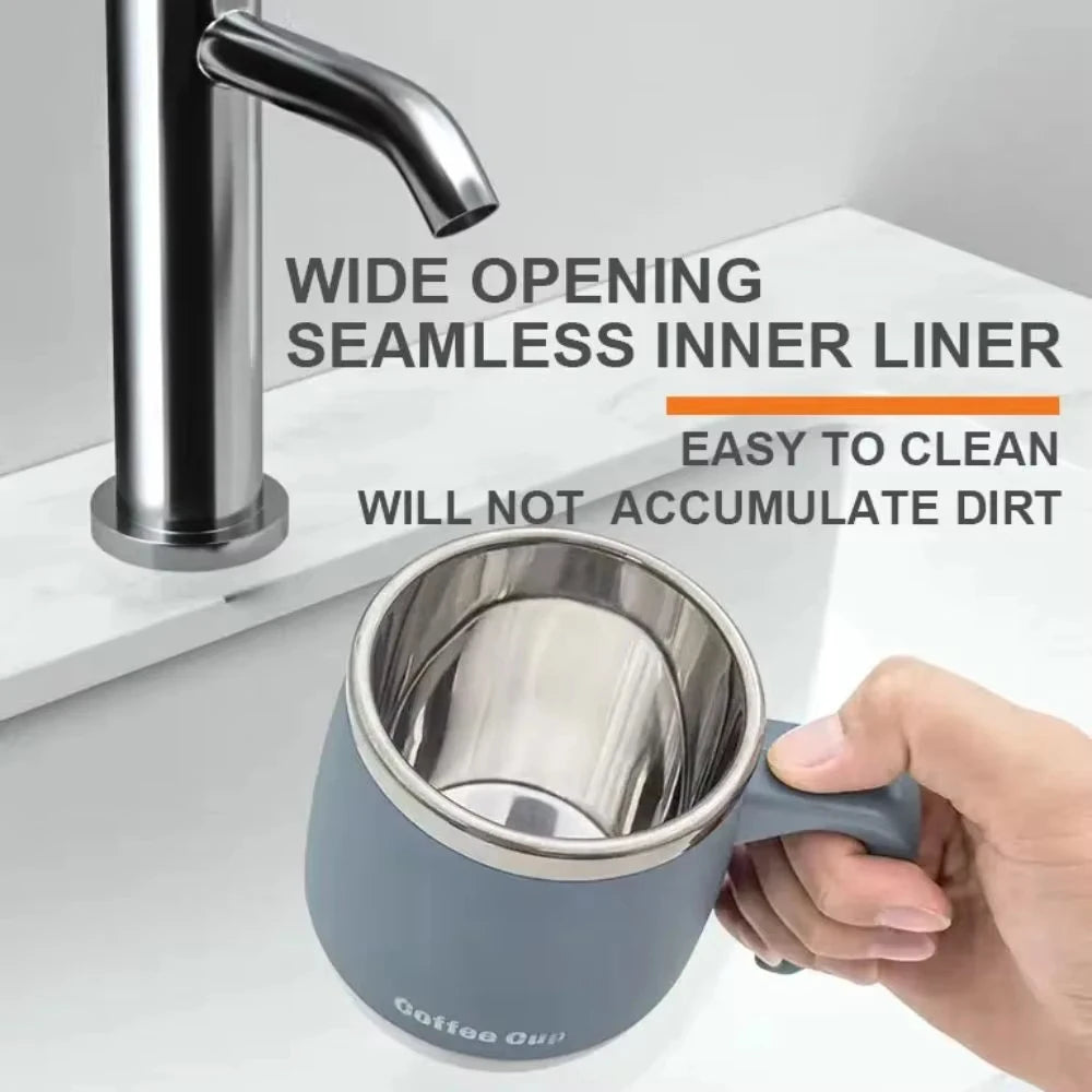 500ML Stainless Steel Coffee Cup with Lid Dual-Layer Vacuum Insulation