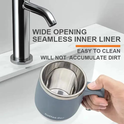 500ML Stainless Steel Coffee Cup with Lid Dual-Layer Vacuum Insulation