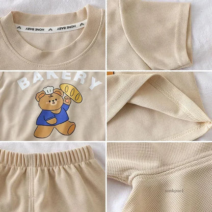 Tshirt Shorts Sleeve Pants Suit Set