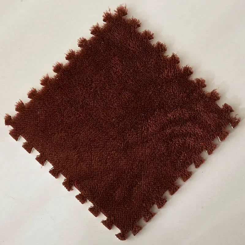 30*30CM Soft Plush Children Kids Rug Play Mat Puzzle Carpet