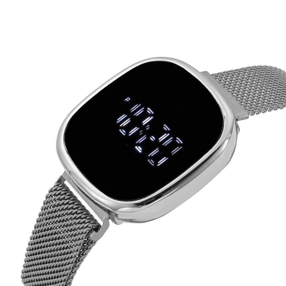 Steel LED Digital Electronic Wristwatch