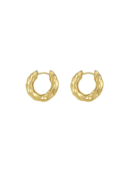 DANA 925 Sterling Silver Circle Ear Hoop Earrings