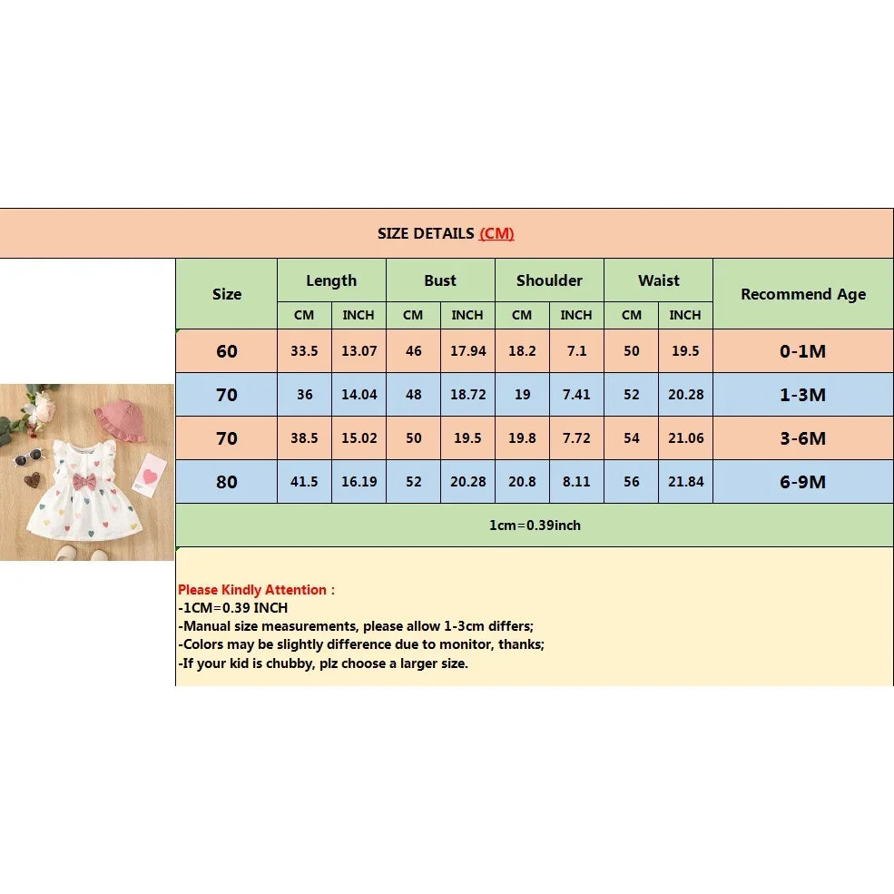 Newborn Baby Girl Love Print Sleeveless Dress Set