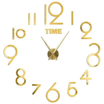 Large Wall 3D DIY Quartz Acrylic Mirror Stickers Clocks