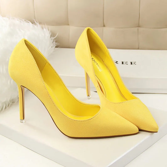 High Heels Suede Prom Shoes