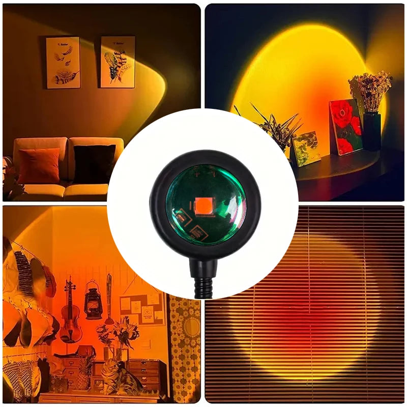 Sunset projection lamp USB home decoration