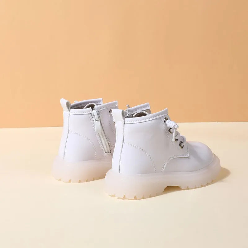 Baby Leather Waterproof Rubber Toddler Boots
