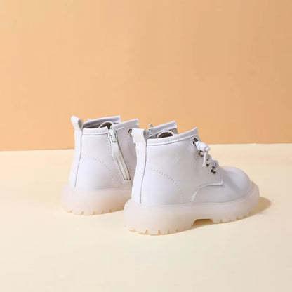 Baby Leather Waterproof Rubber Toddler Boots