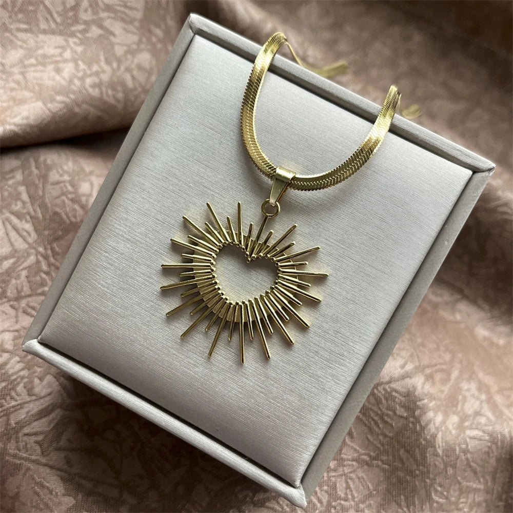 Exaggerated Punk Big Round O Shaped Necklace