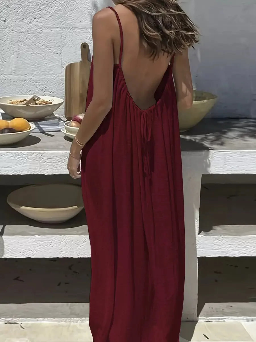 Loose-Fit Spaghetti Strap Dress