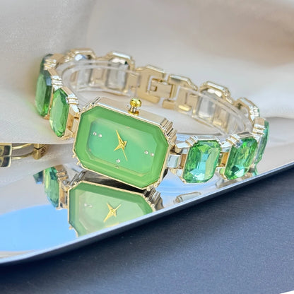 Rhinestone chain rectangular color case rhinesto watch