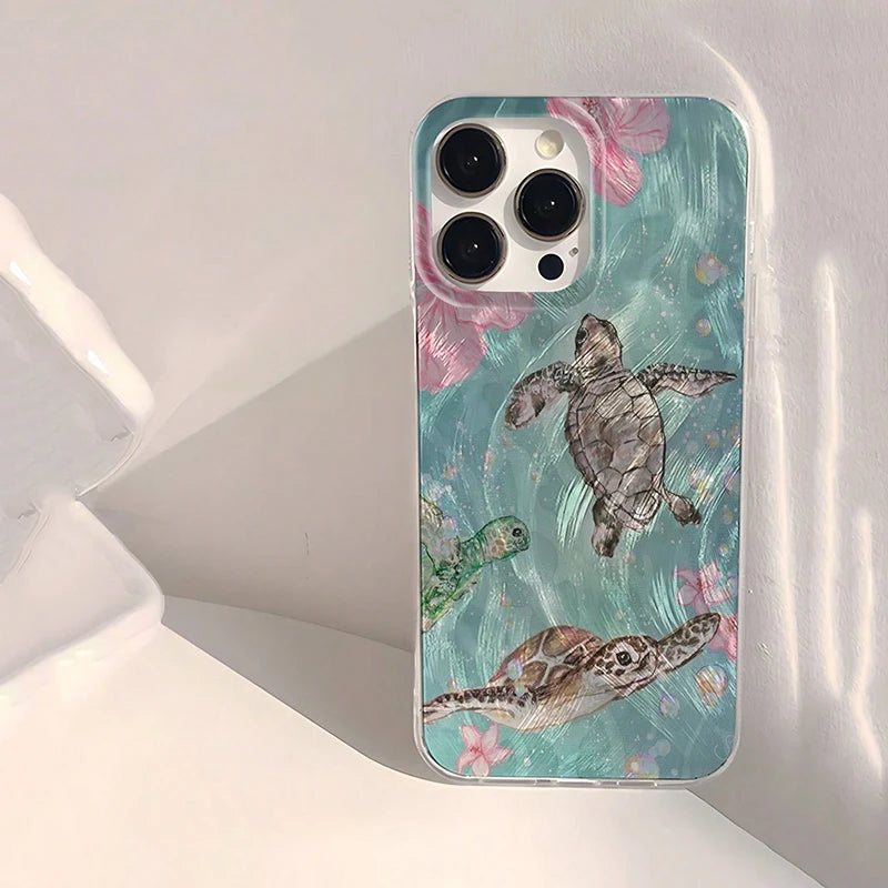 Sea Turtle Beach Pattern Phone Case