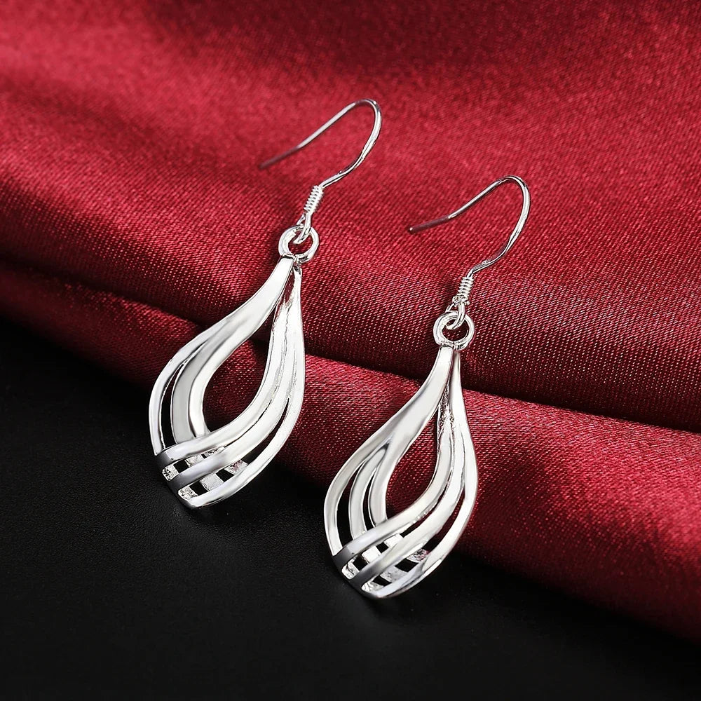 925 Sterling Silver Round Circle Hoop Earrings