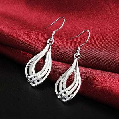 925 Sterling Silver Round Circle Hoop Earrings