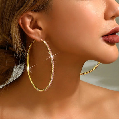 Circle earrings metal earrings