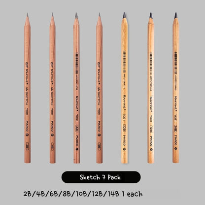 5/6/7/12 PCS Charcoal Graphite Sketch Pencils Set