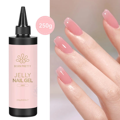 250g Pure Black White Color Gel Nail Polish Jelly Nude Gel