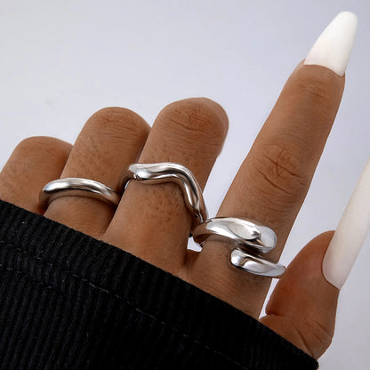 DANA Circle Geometry Opening Joint Rings Set