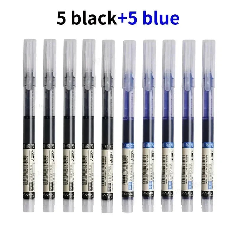 10 Pcs Color Gel pens Quick Drying Large Capacity Marking Drawing