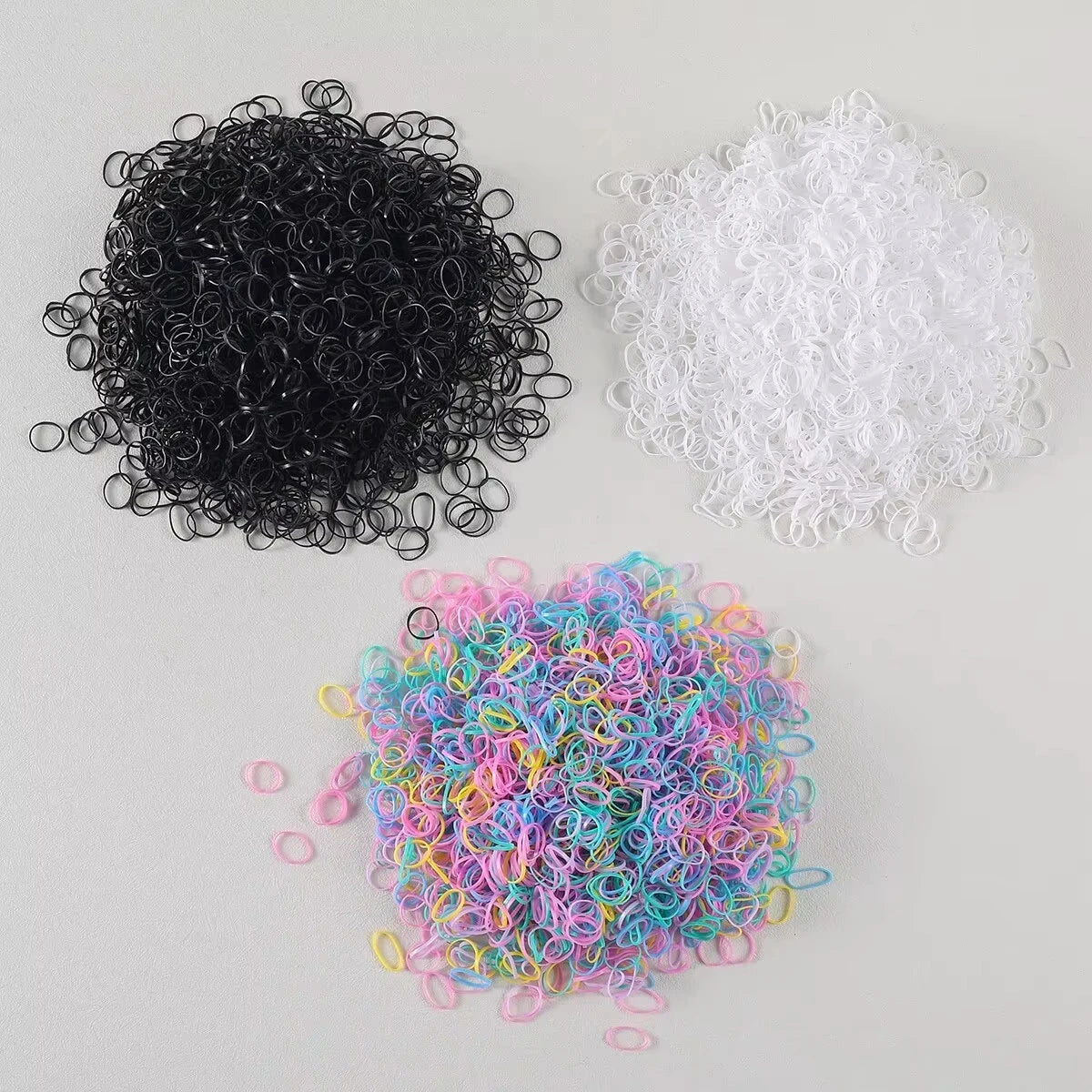 1500PCS Disposable Rubber Band Hair Ties Colorful Holder Hair Accessories