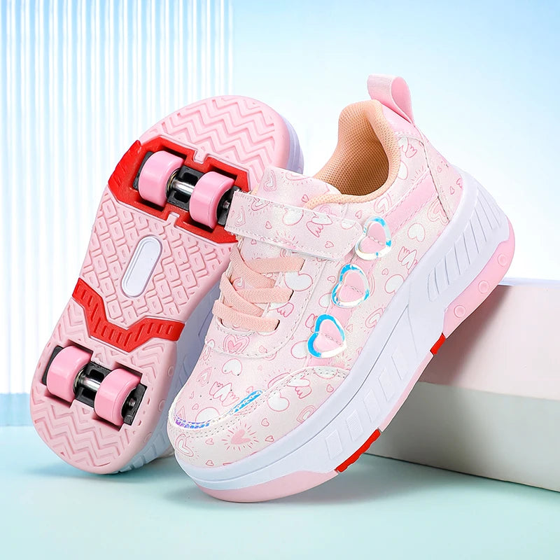 Skateboard Shoes Walking Rolling Dual-Use Sneakers