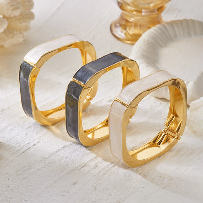Dripping Oil Bangles Exaggerated Geometric Bracelets