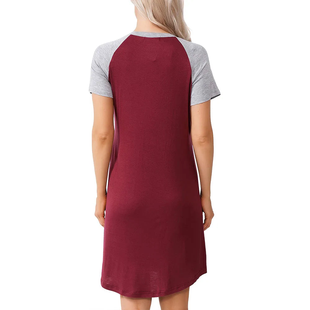 Nursing Gown 3 in 1 Nightgown Maternity Breastfeeding Sleepwear