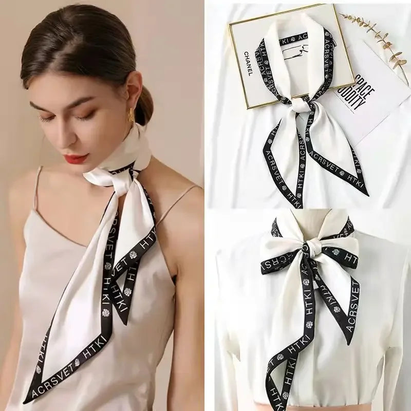 Long Neckerchief Skinny Hair Ribbons Scarf Headbands Neck Scarfs Shawl
