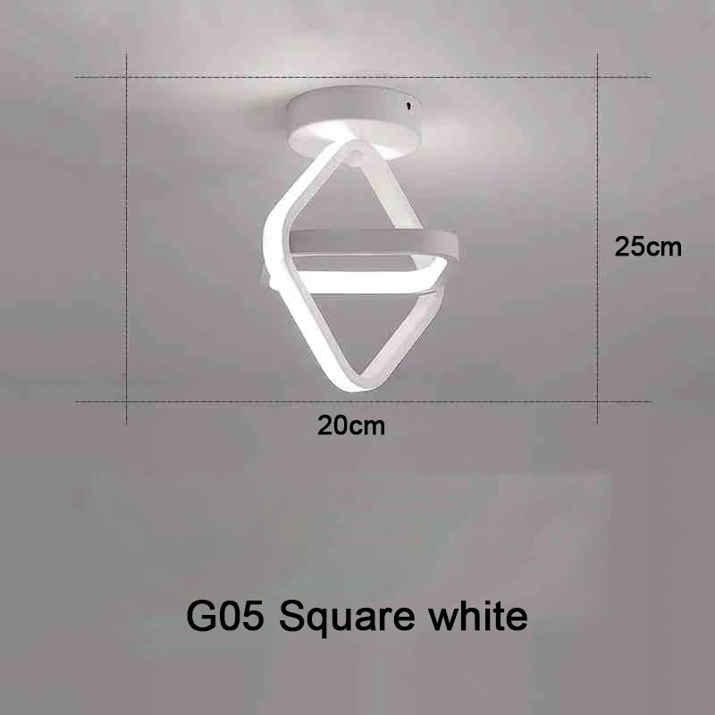 LED Ceiling Light 2 Rings Creative Design