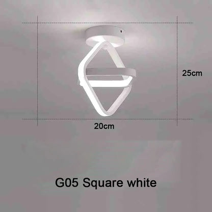 LED Ceiling Light 2 Rings Creative Design