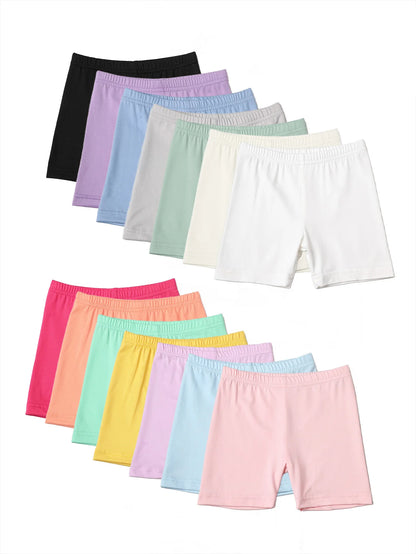 2Pcs Summer Solid Color Kids Leggings Girls